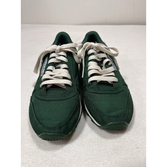 Reebok Classic Leather Green Women’s 4.5 / 35 EU Retro Sneakers Shoes Cordura - Picture 2 of 11